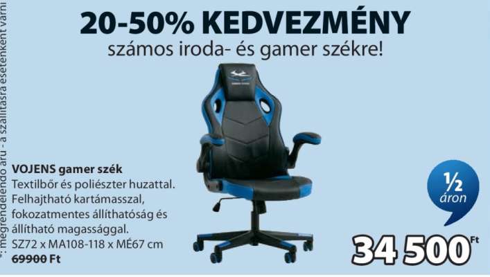 VOJENS gamer szék