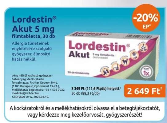 Lordestin Akut 5 mg
