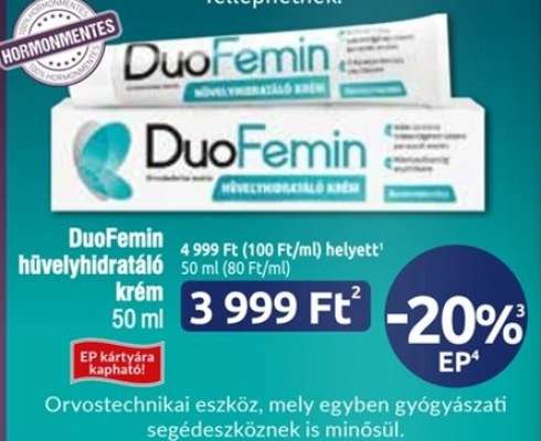 DuoFemin hüvelyhidratáló krém