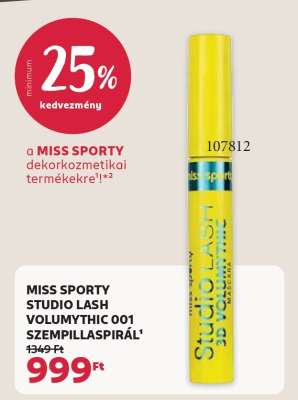 MISS SPORTY STUDIO LASH VOLUMYTHIC 001 SZEMPILLASPIRÁL