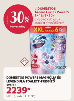 DOMESTOS POWERS MAGNÓLIA ÉS LEVENDULA TOALETT-FRISSÍTŐ