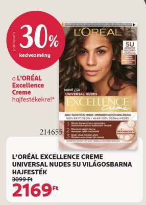 L'ORÉAL EXCELLENCE CREME UNIVERSAL NUDES 5U VILÁGOSBARNA HAJFESTÉK
