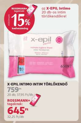 X-Epil Intimo intim törlőkendő