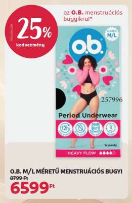 O.B. M/L MÉRETŰ MENSTRUÁCIÓS BUGYI