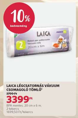 LAICA LÉGCSATORNÁS VÁKUUM CSOMAGOLÓ TÖMLŐ
