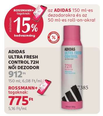 ADIDAS ULTRA FRESH CONTROL 72H NŐI DEZODOR
