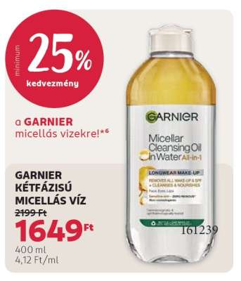 GARNIER KÉTFÁZISÚ MICELLÁS VÍZ