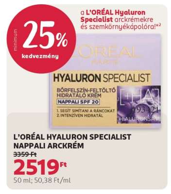 L'ORÉAL HYALURON SPECIALIST NAPPALI ARCKRÉM