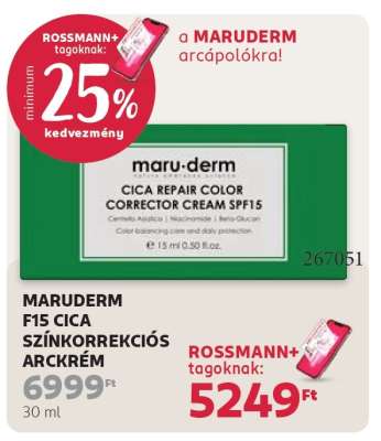 MARUDERM F15 CICA SZÍNKORREKCIÓS ARCKRÉM