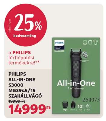 PHILIPS ALL-IN-ONE S3000 MG3945/15 SZAKÁLLVÁGÓ