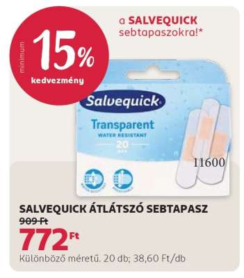 SALVEQUICK ÁTLÁTSZÓ SEBTAPASZ