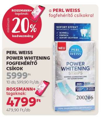 PERL WEISS POWER WHITENING FOGFEHÉRÍTŐ CSÍKOK