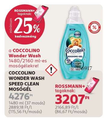 COCCOLINO WONDER WASH SPEED CLEAN MOSÓGÉL