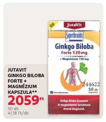 JUTAVIT GINKGO BILOBA FORTE + MAGNÉZIUM KAPSZULA