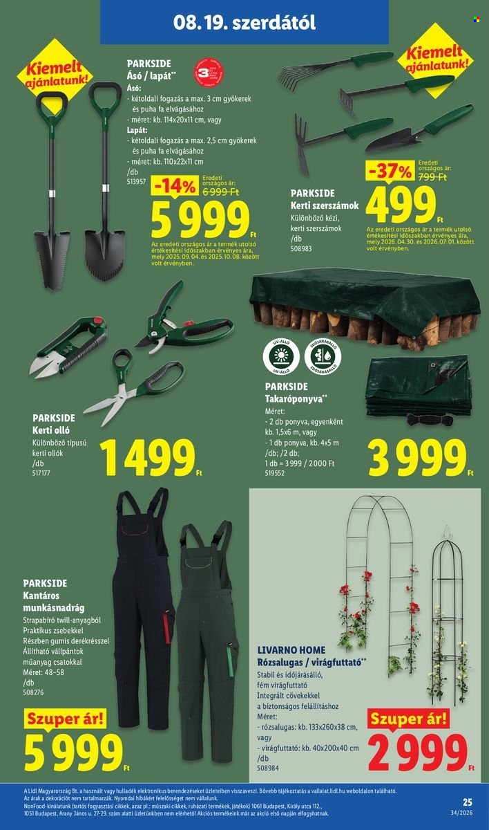 Lidl akciós újság érvényes:  - 2026.08.19 - 2026.08.26. 25. oldal Oldal 25