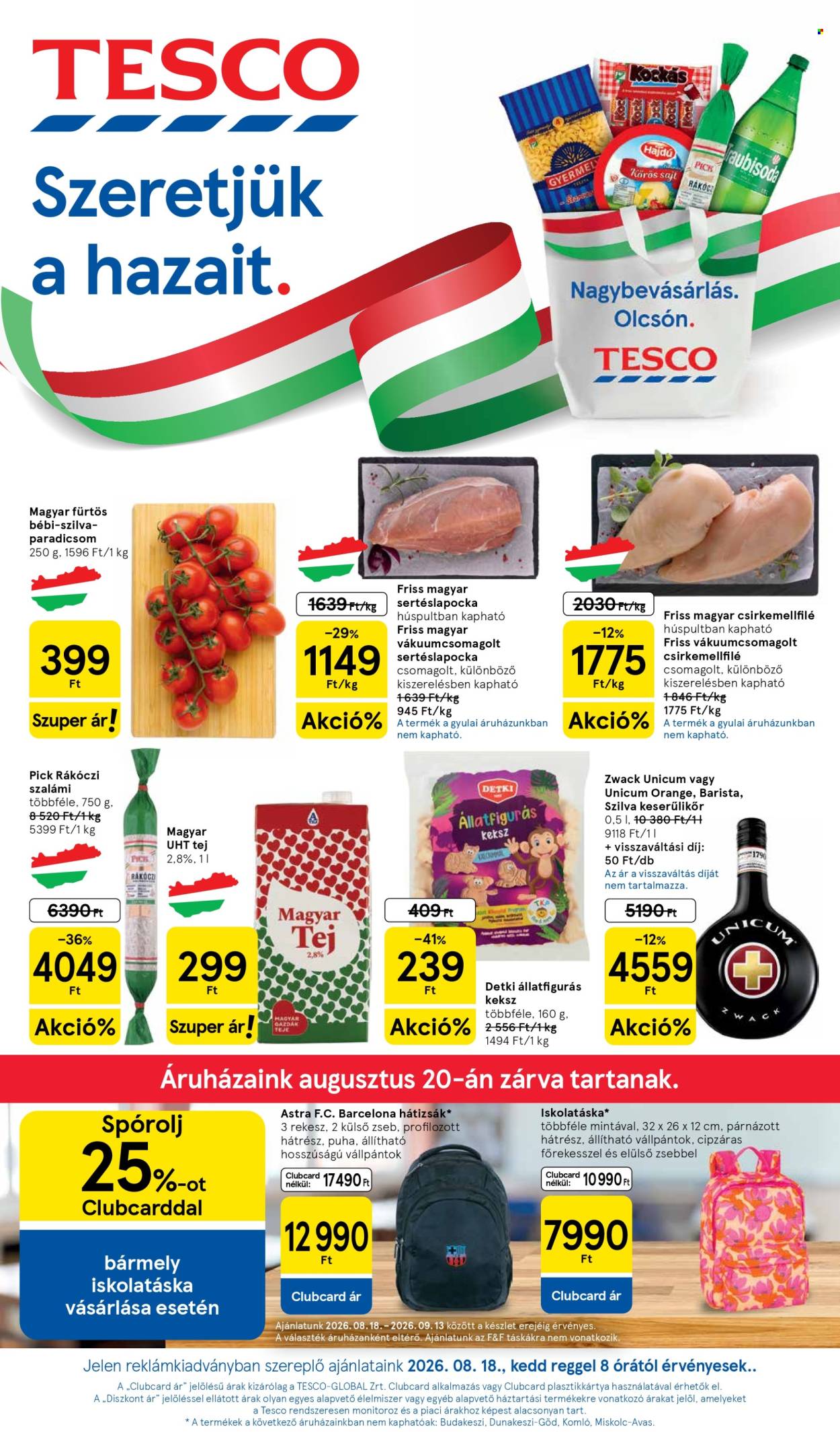 TESCO akciós újság érvényes:  - 2026.08.18 - 2026.08.26. 1. oldal Oldal 1