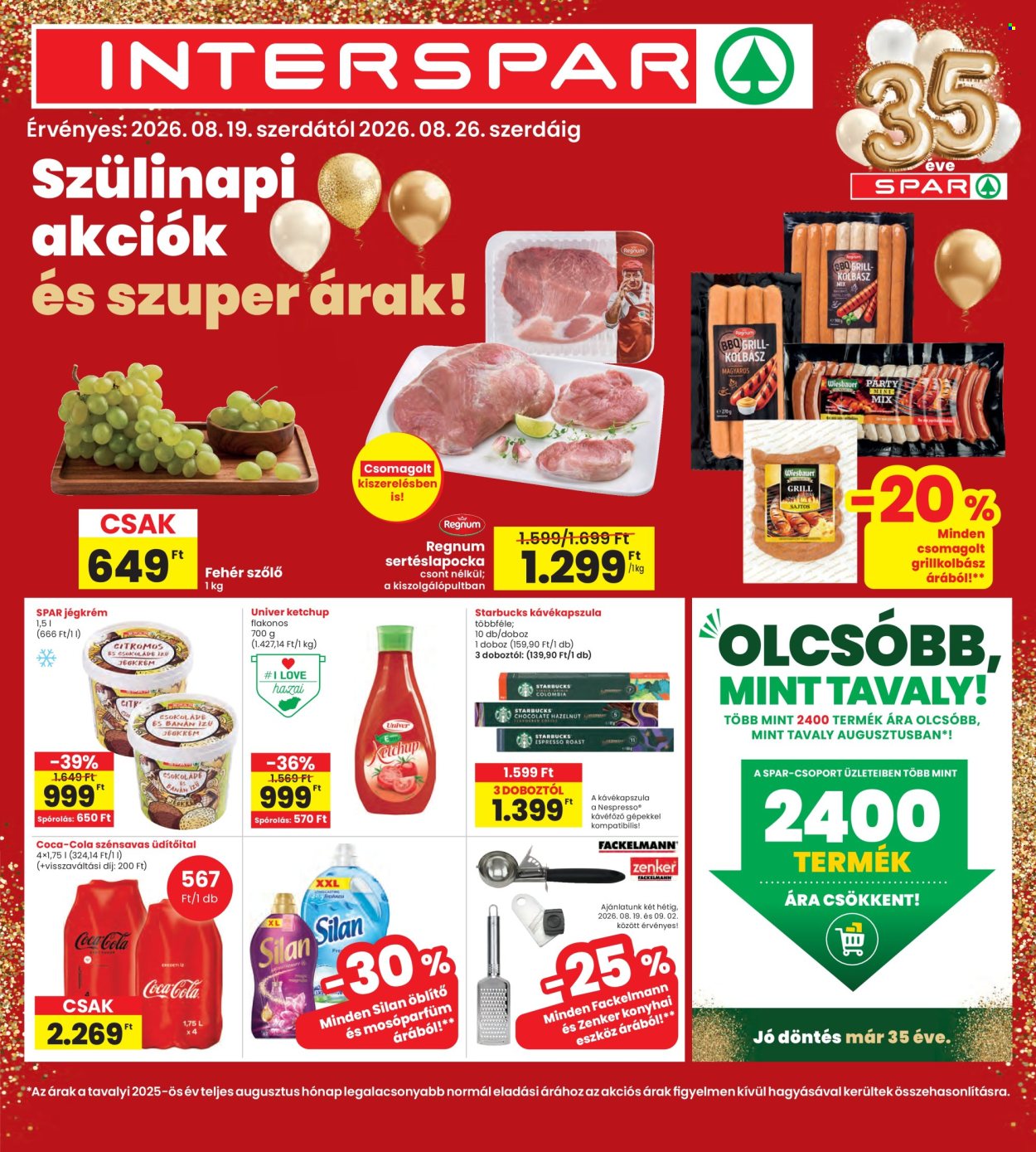 INTERSPAR akciós újság érvényes:  - 2026.08.19 - 2026.08.26. 1. oldal Oldal 1