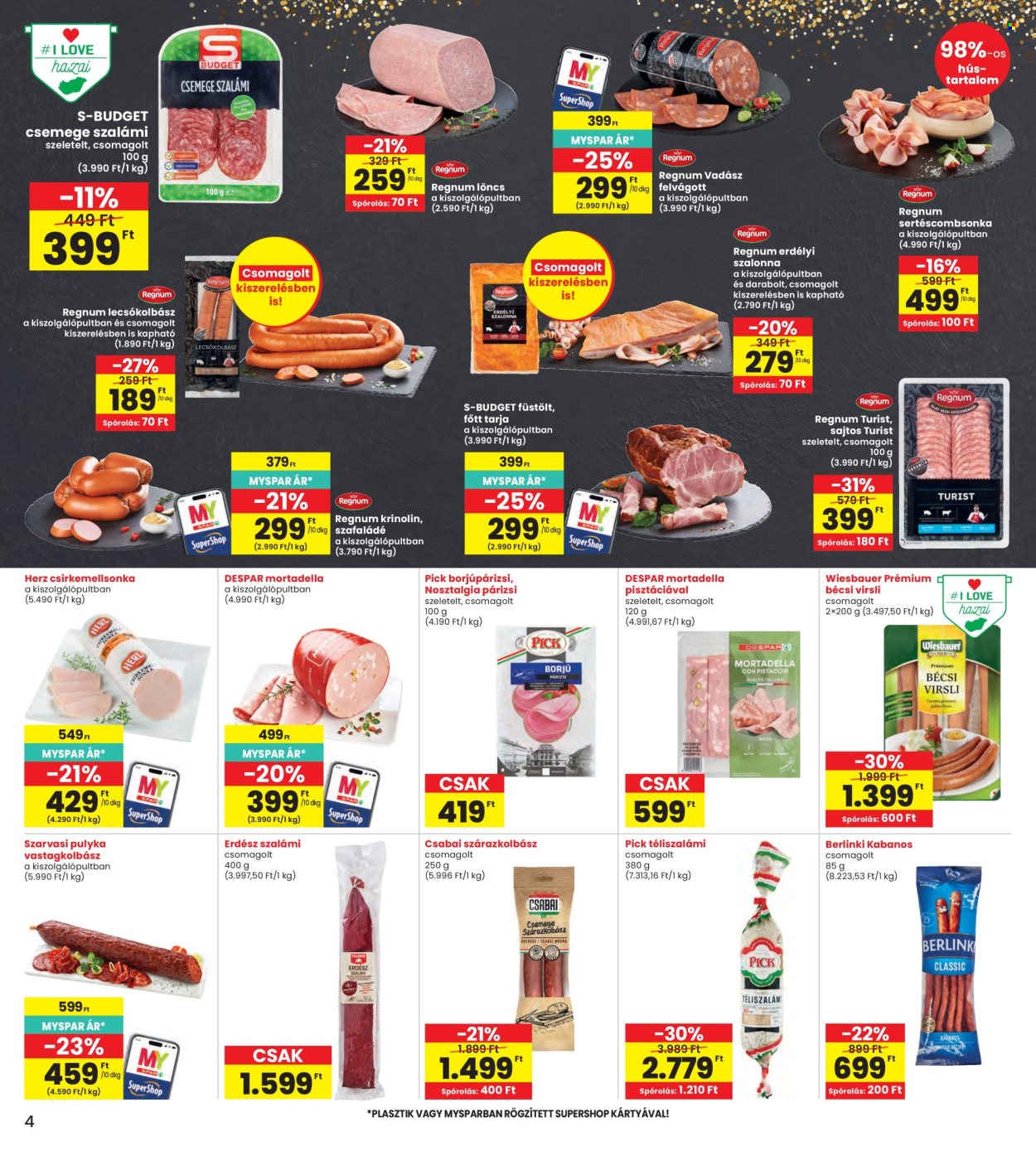 INTERSPAR akciós újság érvényes:  - 2026.08.19 - 2026.08.26. 4. oldal Oldal 4