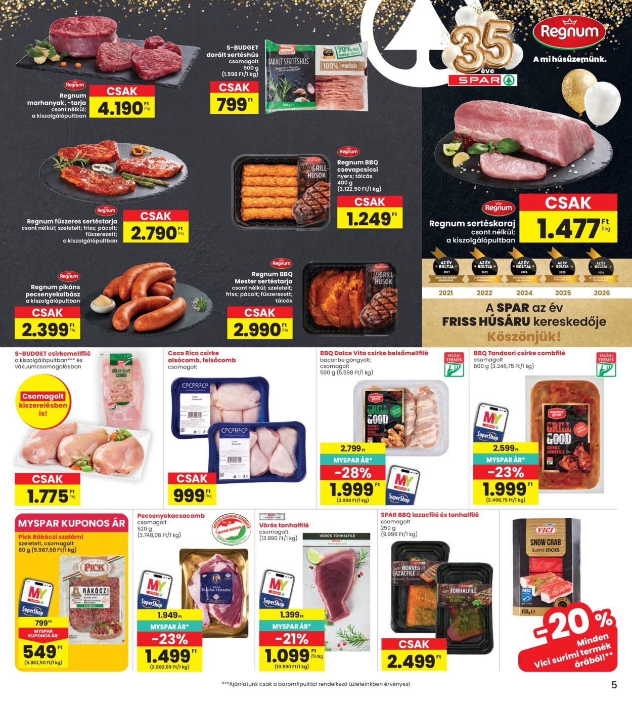 INTERSPAR akciós újság érvényes:  - 2026.08.19 - 2026.08.26. 5. oldal Oldal 5