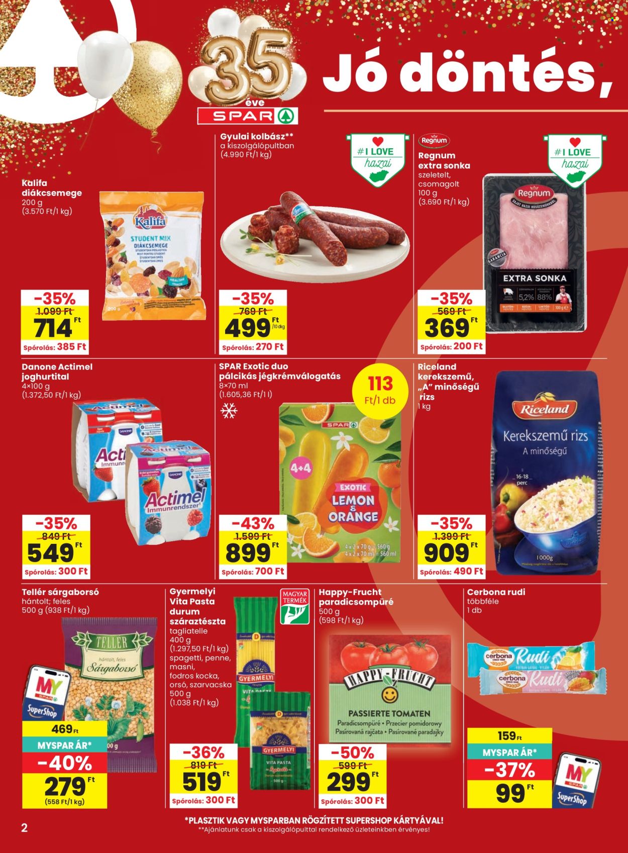 SPAR akciós újság érvényes:  - 2026.08.19 - 2026.08.26. 2. oldal Oldal 2