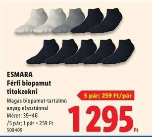 ESMARA Férfi biopamut titokzokni