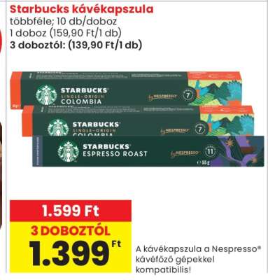 Starbucks kávékapszula