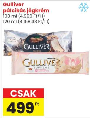 Gulliver pálcikás jégkrém