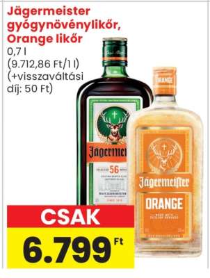 Jägermeister gyógynövénylikőr, Orange likőr