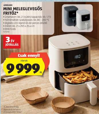 Ambiano Mini Meleglevegős Fritőz