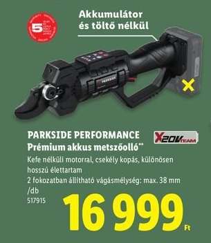 PARKSIDE PERFORMANCE Prémium akkus metszőolló