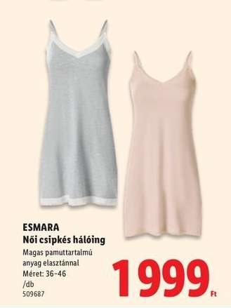 ESMARA Női csipkés hálóing