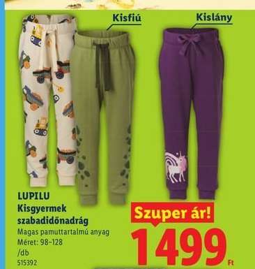 lupilu Kisgyermek szabadidőnadrág