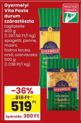 Gyermelyi Vita Pasta durum száraztészta