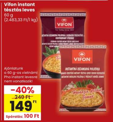Vifon Instant Tésztás Leves