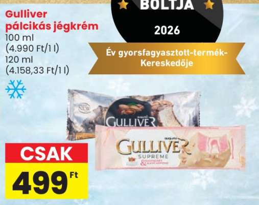 Gulliver pálcikás jégkrém