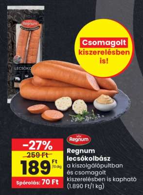 Regnum lecsókolbász
