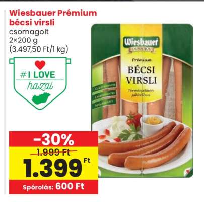 Wiesbauer Prémium bécsi virsli