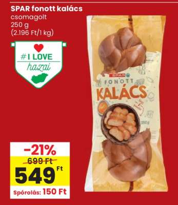 SPAR fonott kalács