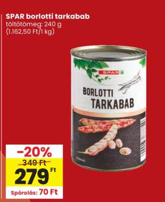 SPAR borlotti tarkabab