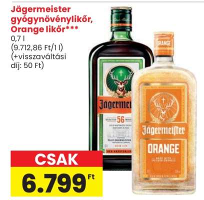 Jägermeister gyógynövénylikőr, Orange likőr