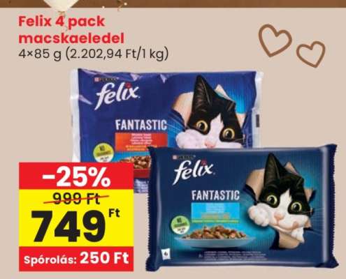 Felix 4 pack macskaeledel