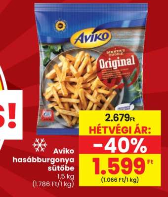 Aviko hasábburgonya sütőbe