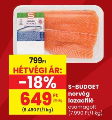 S-BUDGET norvég lazacfilé