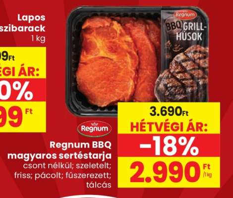 Regnum BBQ magyaros sertéstarja