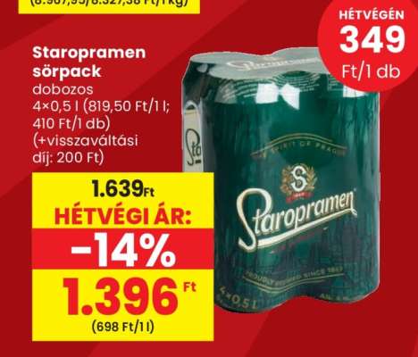 Staropramen sörpack
