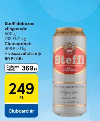Steffl dobozos világos sör