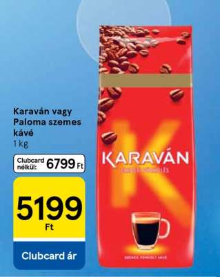 Karaván vagy Paloma szemes kávé