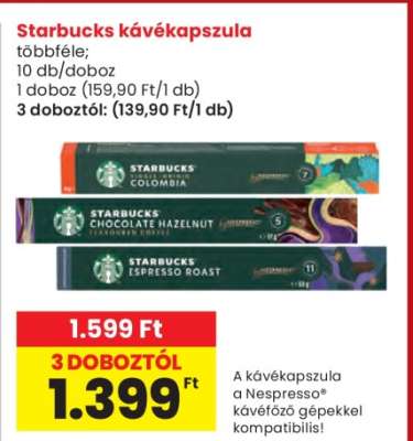 Starbucks kávékapszula