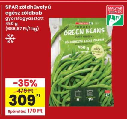 SPAR zöldhüvelyű egész zöldbab