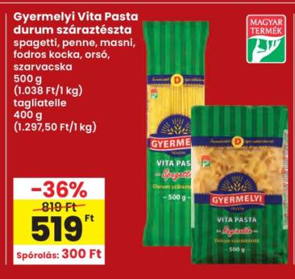 Gyermelyi Vita Pasta durum száraztészta